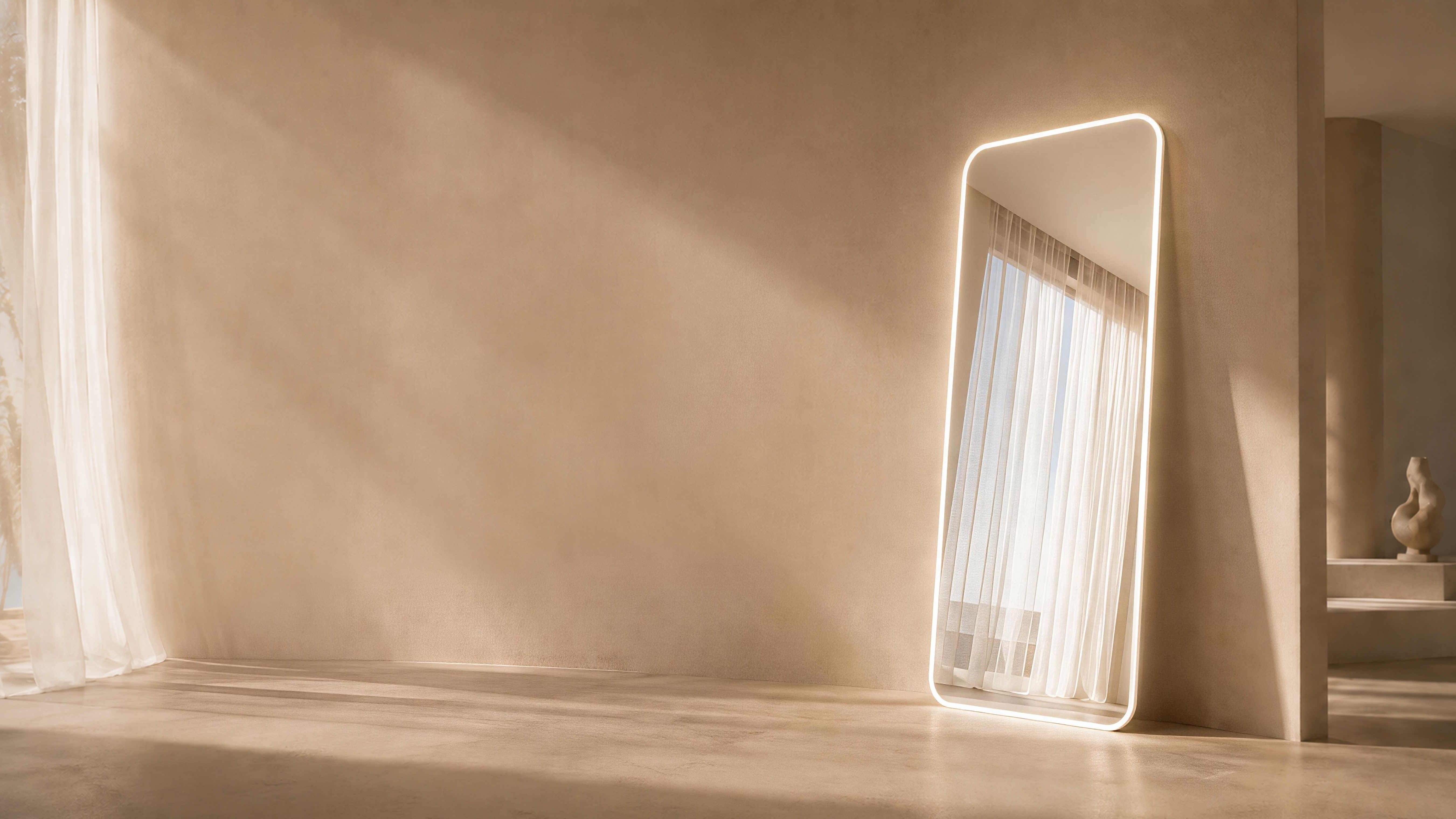 Tomirro full-length mirror — final product view
